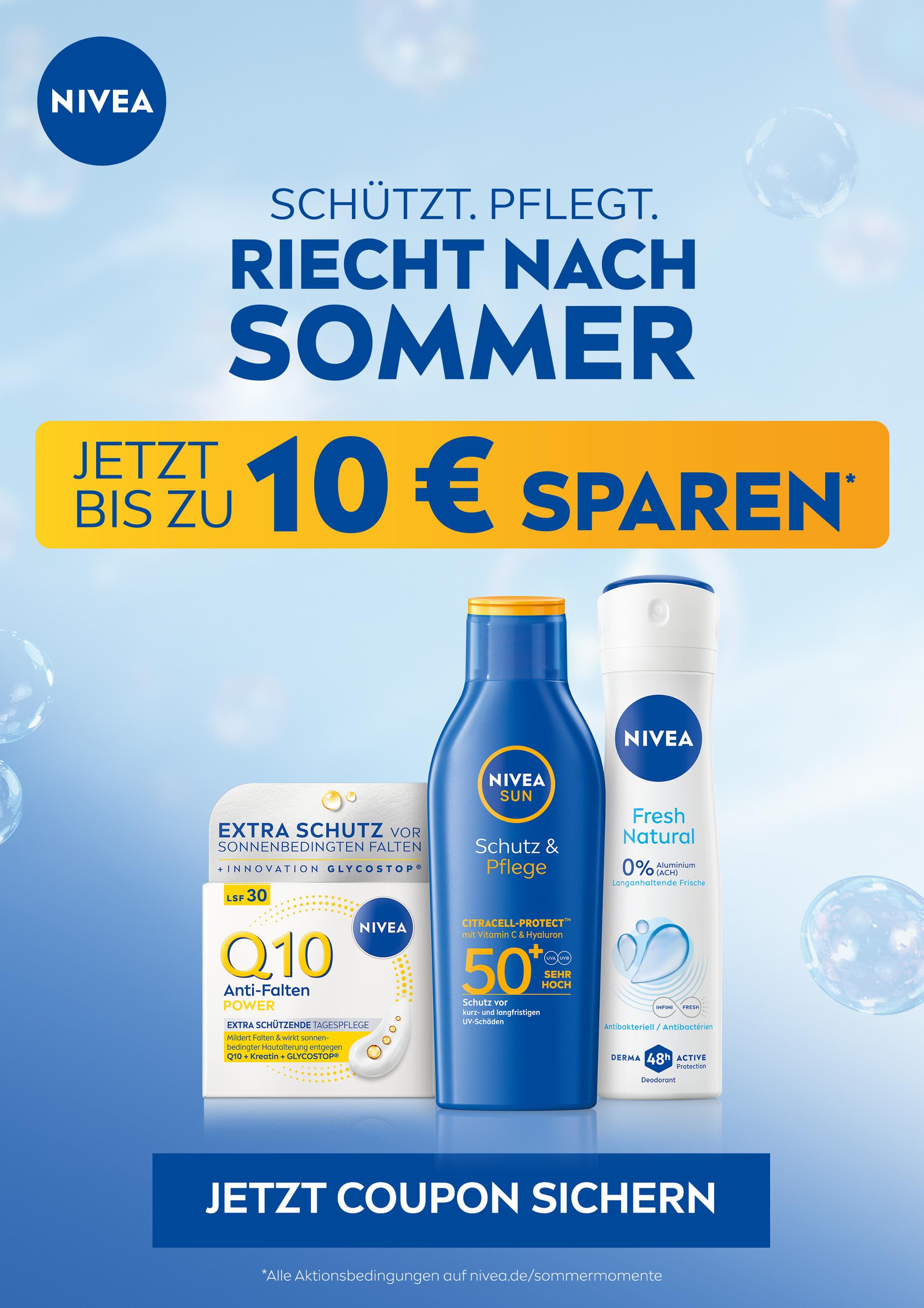 Aktueller NIVEA Berlin Prospekt "Schützt. Pflegt. Riecht nach Sommer" mit 1 Seite